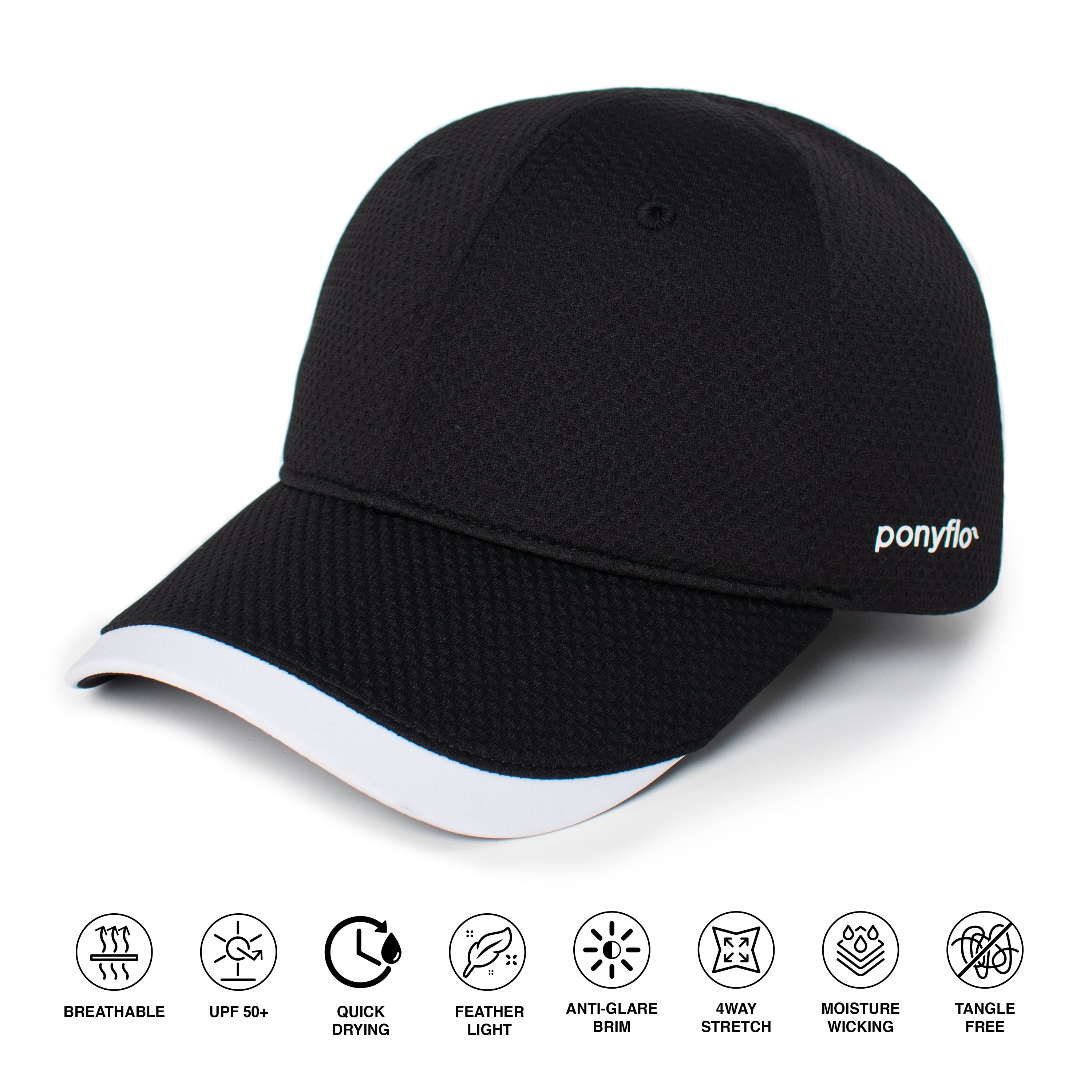 Bri High Breathability Performance Ponyflo® Cap