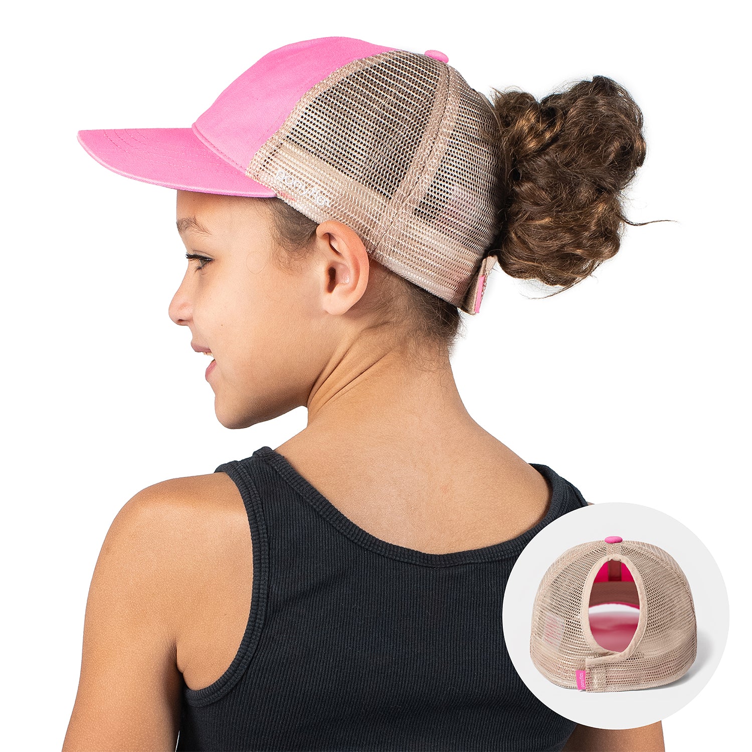 Pigment Wash Ponyflo® Kids Mesh Back Cap