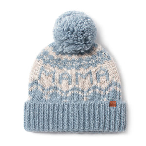 
                  
                    Mama Jaquard Knit Beanie with Self Pom - ABB1825
                  
                