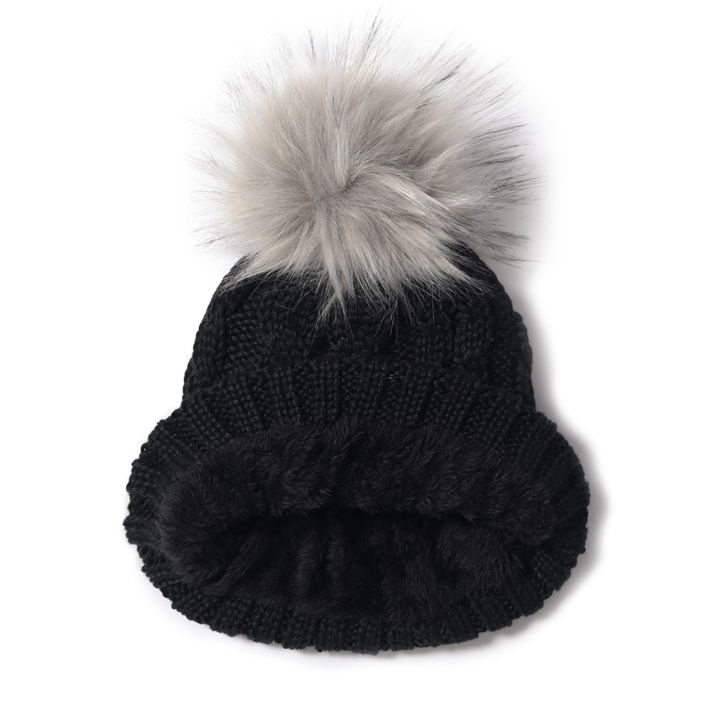 
                  
                    Eco-product! Recycled Polyester Beanie with Lining & Faux Fur Pom - ABB411R
                  
                