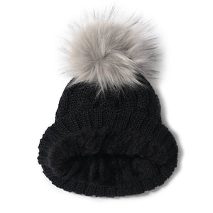 
                  
                    Eco-product! Recycled Polyester Beanie with Lining & Faux Fur Pom - ABB411R
                  
                