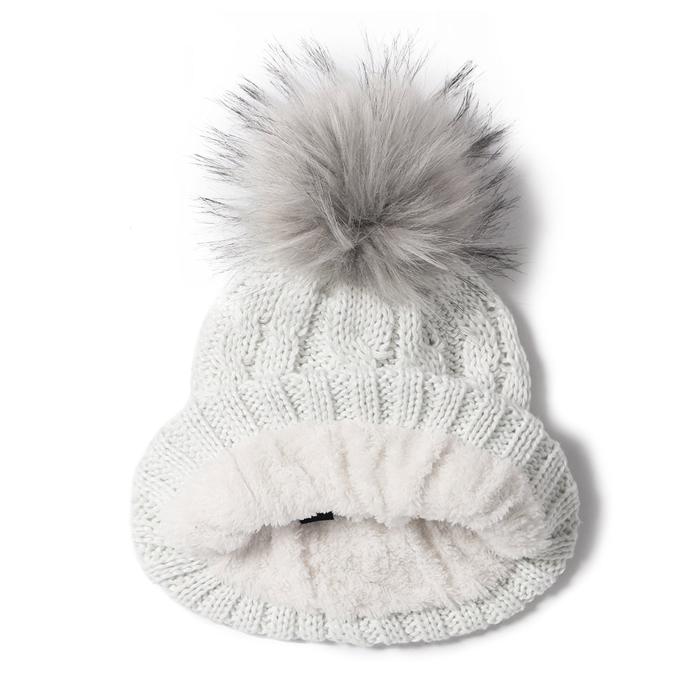 
                  
                    Eco-product! Recycled Polyester Beanie with Lining & Faux Fur Pom - ABB411R
                  
                
