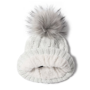 
                  
                    Eco-product! Recycled Polyester Beanie with Lining & Faux Fur Pom - ABB411R
                  
                