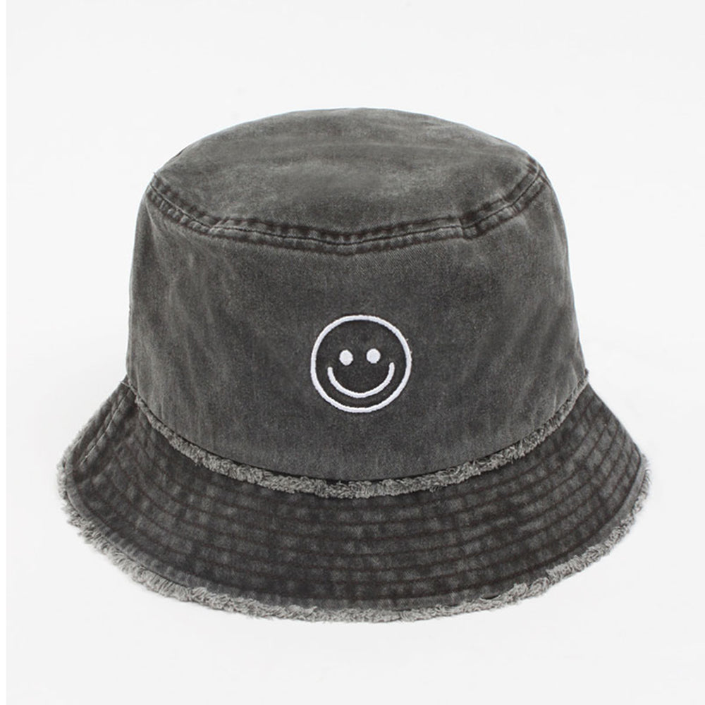 Outline Smiley Face Icon Bucket Hat - ABU1619