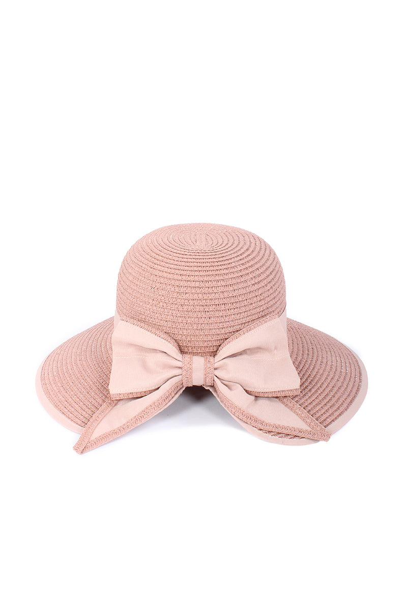 Straw Bucket with Large Bow