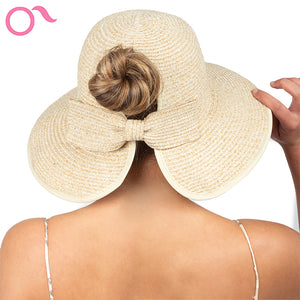 
                  
                    Packable Ponyflo®  Sun hat with Bow - Natural
                  
                