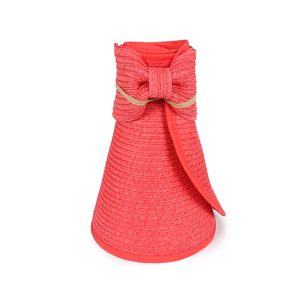 Packable Roll-up Visor with Solid Ribbon