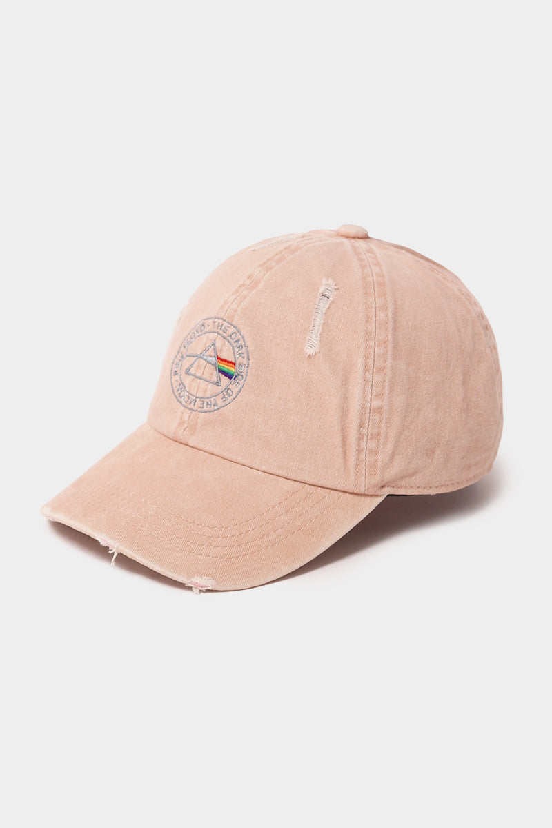 Pink Floyd Distressed Cotton Baseball Cap - FWCAP111PF