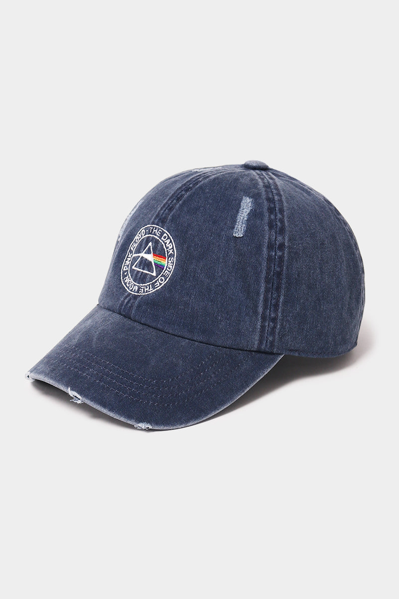 Pink Floyd Distressed Cotton Baseball Cap - FWCAP111PF
