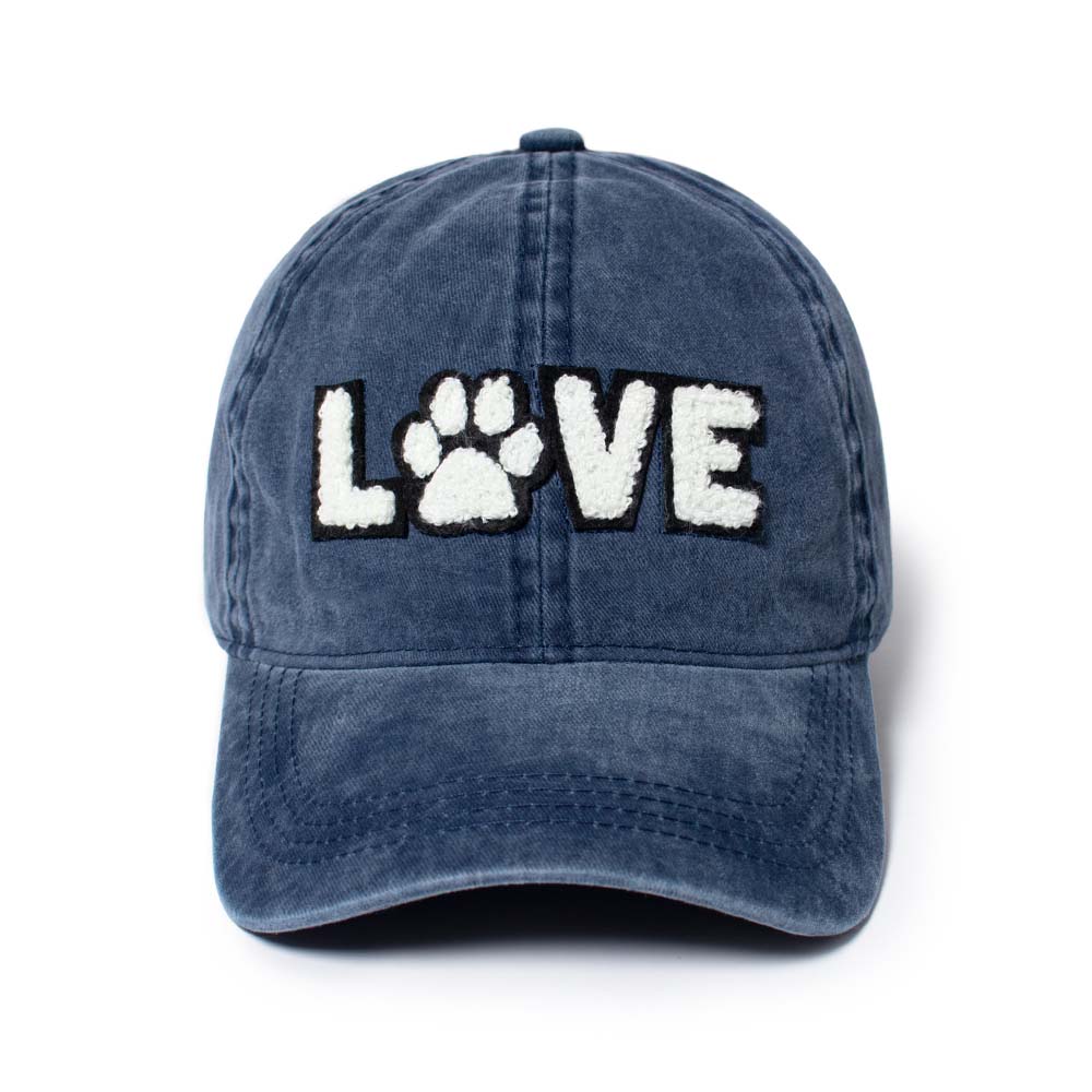 Love Chenille Patch Cap with Paw