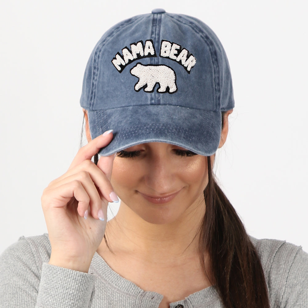 Mama Bear Chenille Patch Cap