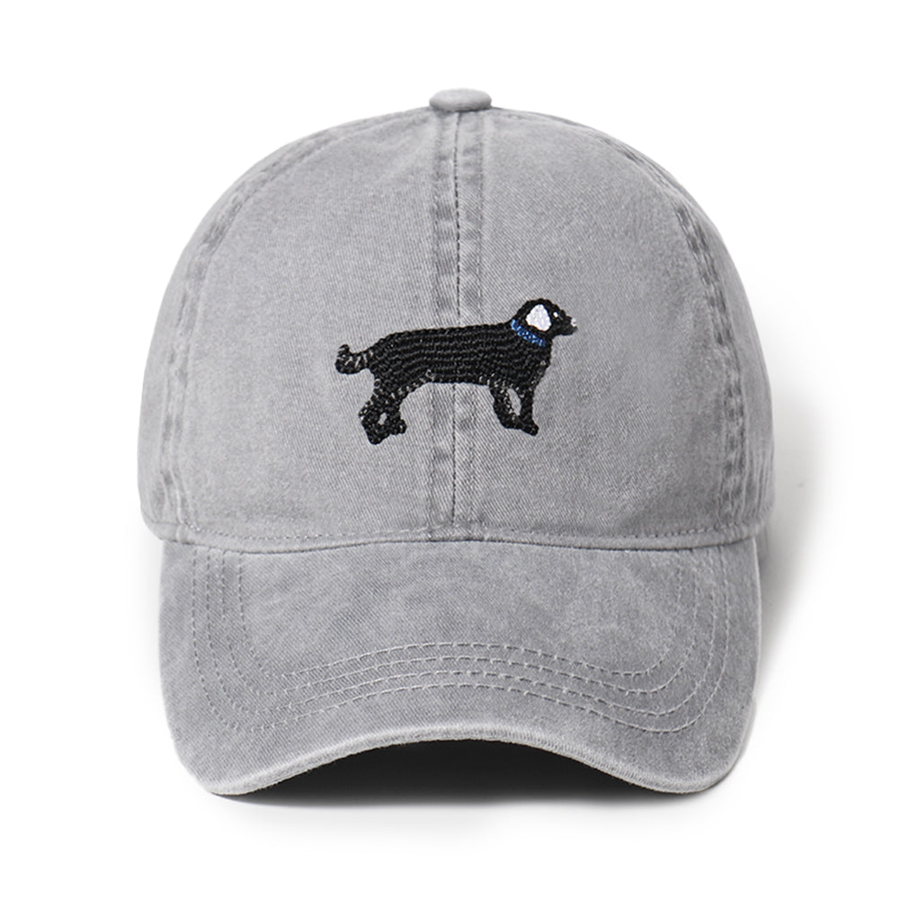Needlepoint Black Lab Baseball Cap