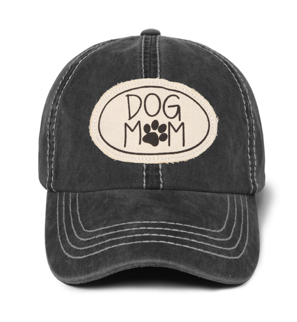 Dog Mom Canvas Patch Baseball Cap