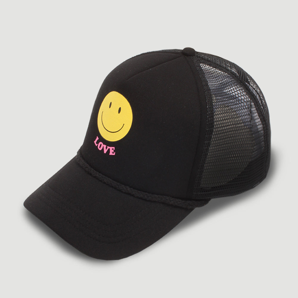 Love Smiley Face Trucker Hat - FWCAPM2184
