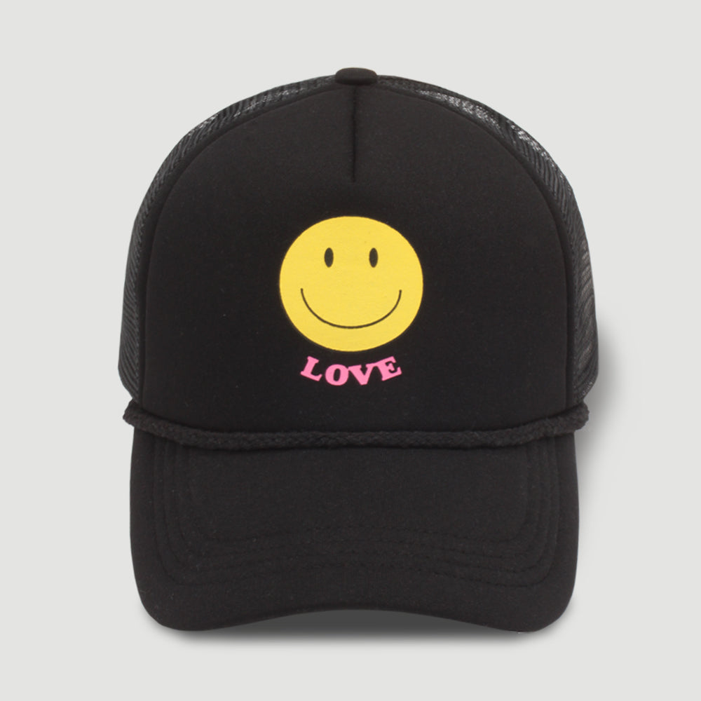 Love Smiley Face Trucker Hat - FWCAPM2184