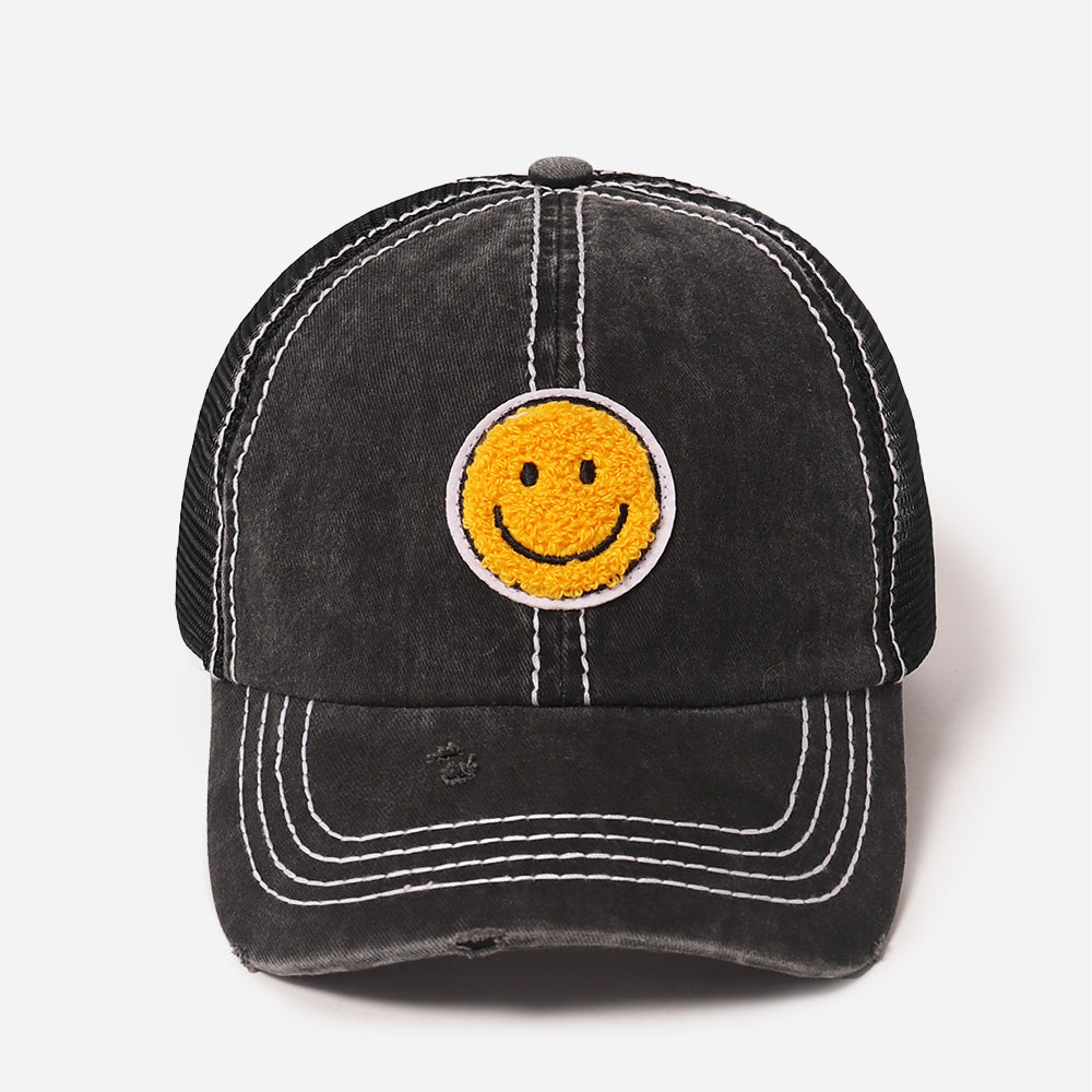 David And Meshback Chenille - Baseball FWCAPM7222 Smiley Cap – Patch Young