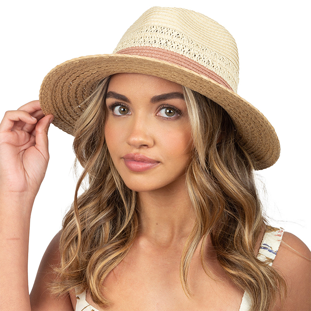 Mixed Straw Panama Hat