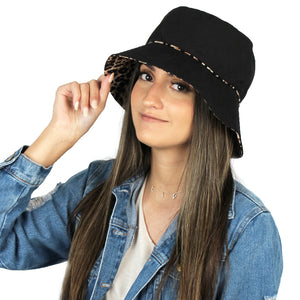 
                  
                    Reversible Leopard Print Bucket Hat
                  
                