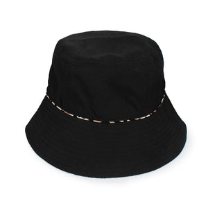 
                  
                    Reversible Leopard/Solid Bucket Hat
                  
                
