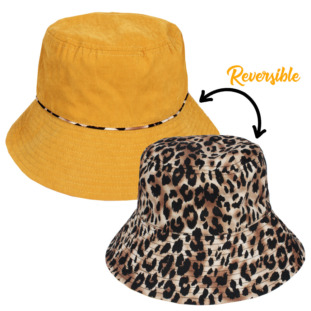 
                  
                    Reversible Leopard Print Bucket Hat
                  
                