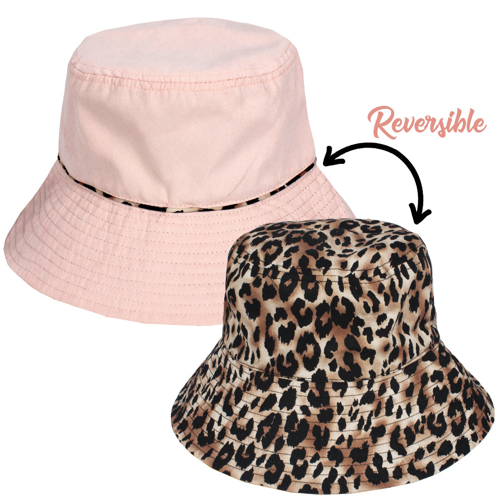 
                  
                    Reversible Leopard Print Bucket Hat
                  
                