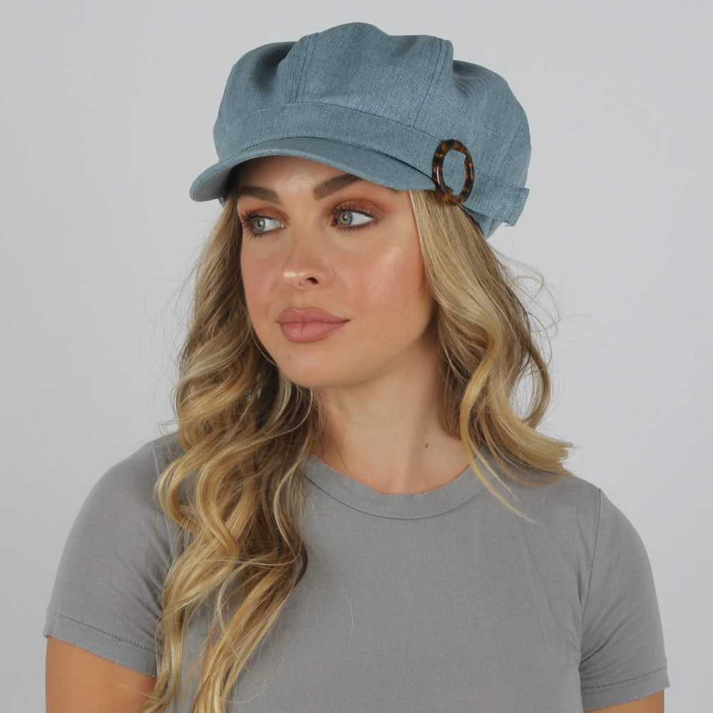 
                  
                    Linen Cabbie with Ring Trim
                  
                