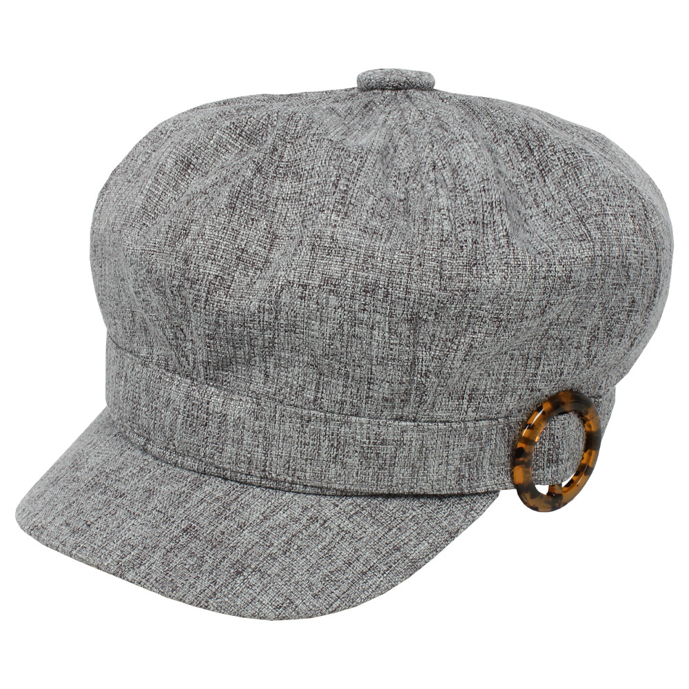 Linen Cabbie with Ring Trim