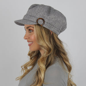 
                  
                    Linen Cabbie with Ring Trim
                  
                