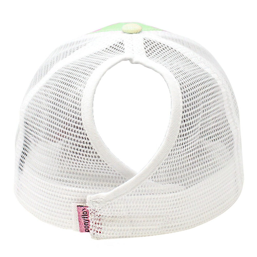 Kids Glitter Mesh Back Ponyflo® Cap