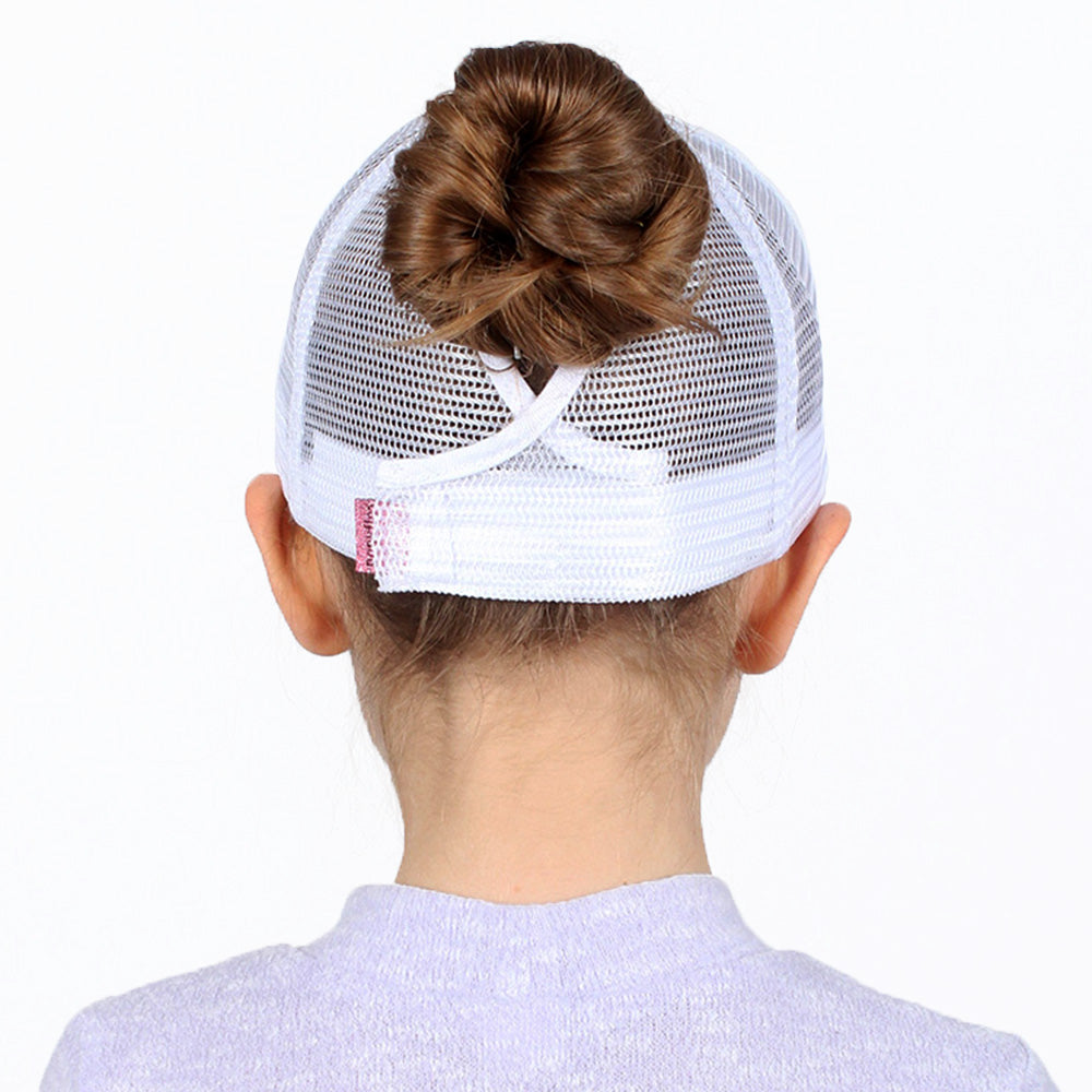 Kids Glitter Mesh Back Ponyflo® Cap