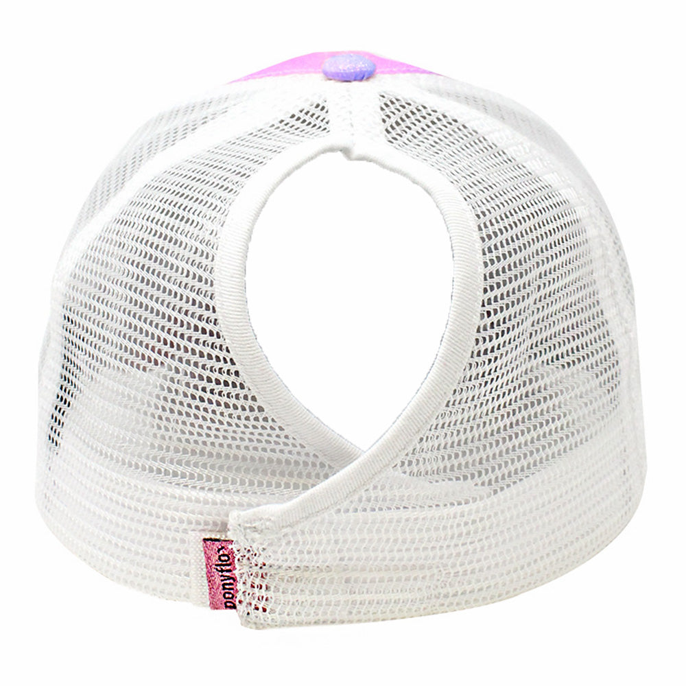 Kids Glitter Mesh Back Ponyflo® Cap
