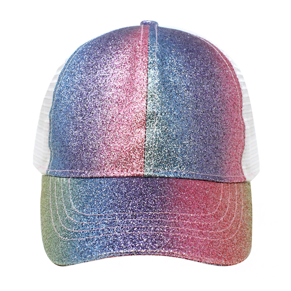 Kids Glitter Mesh Back Ponyflo® Cap