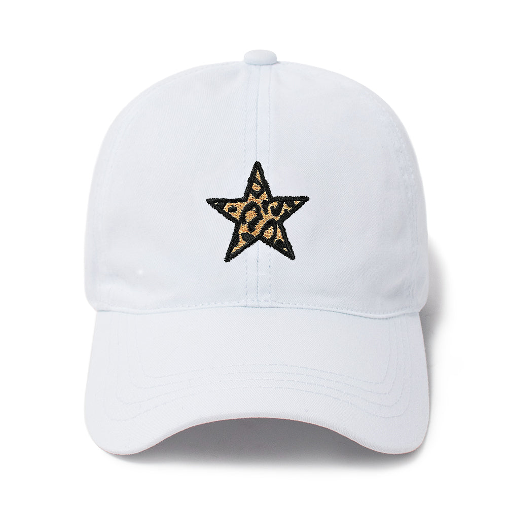 Leopard Star Baseball Cap - LCAP1365